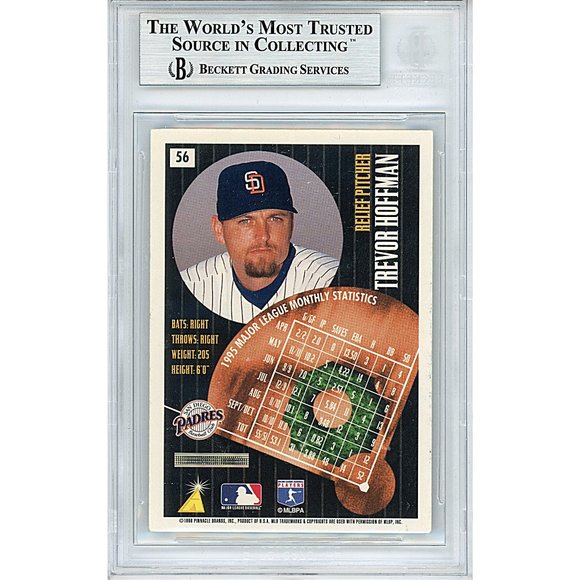 Trevor Hoffman SD Padres Signed 1996 Baseball Card - Picture 2 of 3